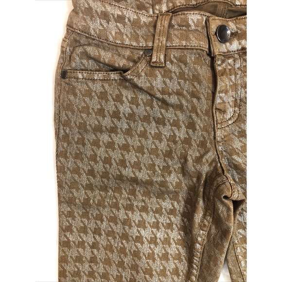 Level 99 Denim - Level 99 Anthropologie Jeans Womens 25 Brown Silver Metallic Janice Ultra Skinny